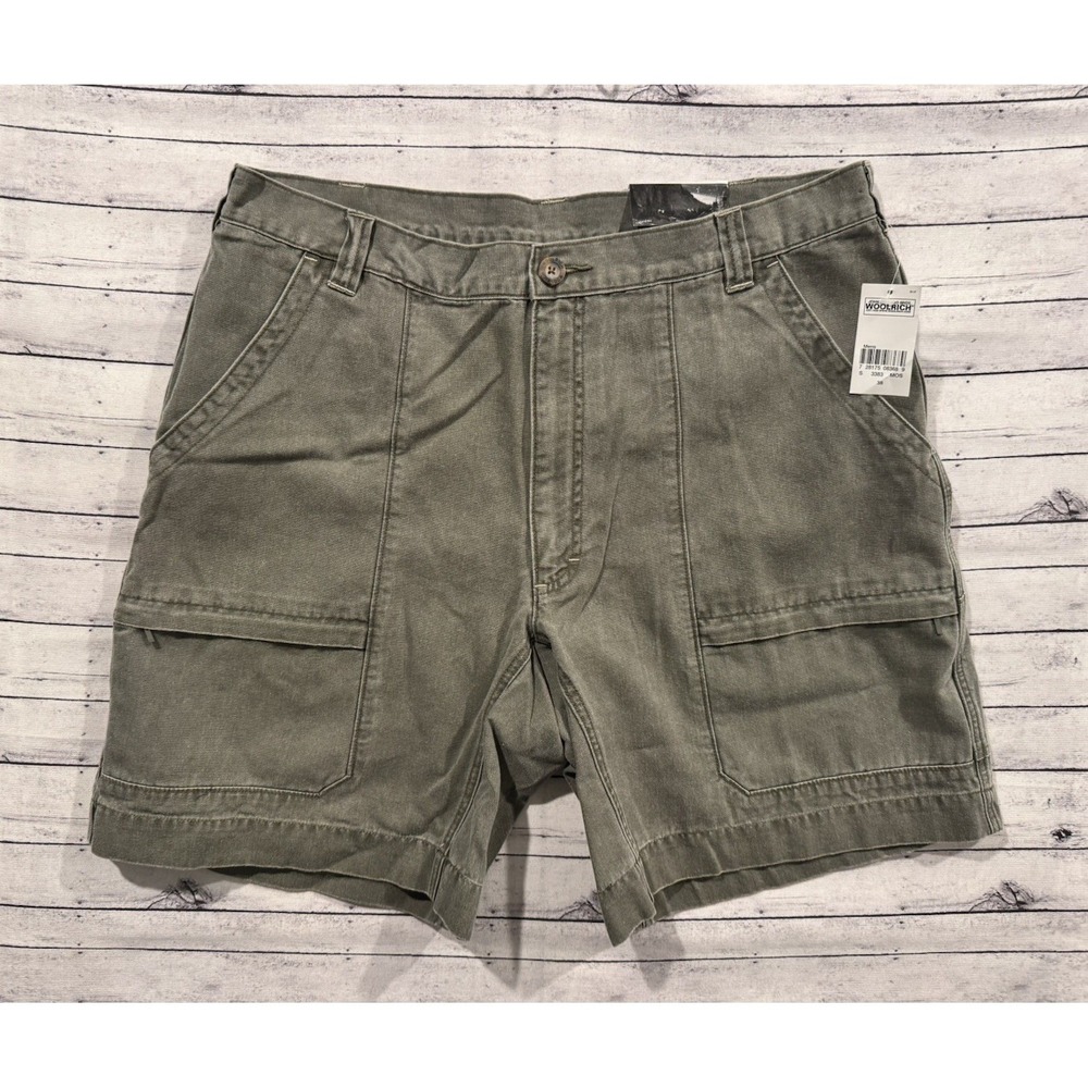 Woolrich Mens Cargo Short Sz 38 Utility Canvas Hiking Pockets Work Outdoor NEW